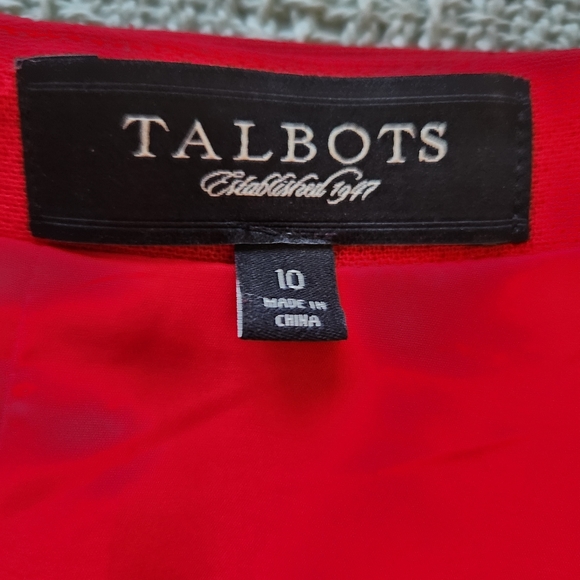 Talbots Red Pencil Skirt Fully Lined Size 10 - Picture 5 of 8
